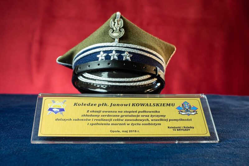 Gratulacje awansu - rogatywka Wojsk Lądowych plexi