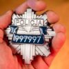 Odznaka policyjna i numer służbowy gwiazda policyjna