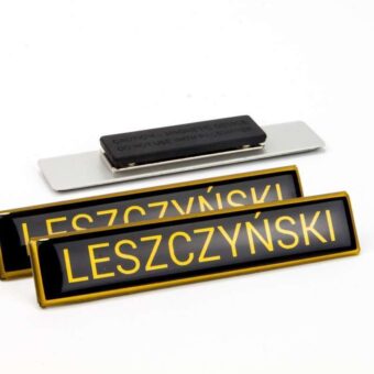 Identyfikator imienny WP złoty na magnes